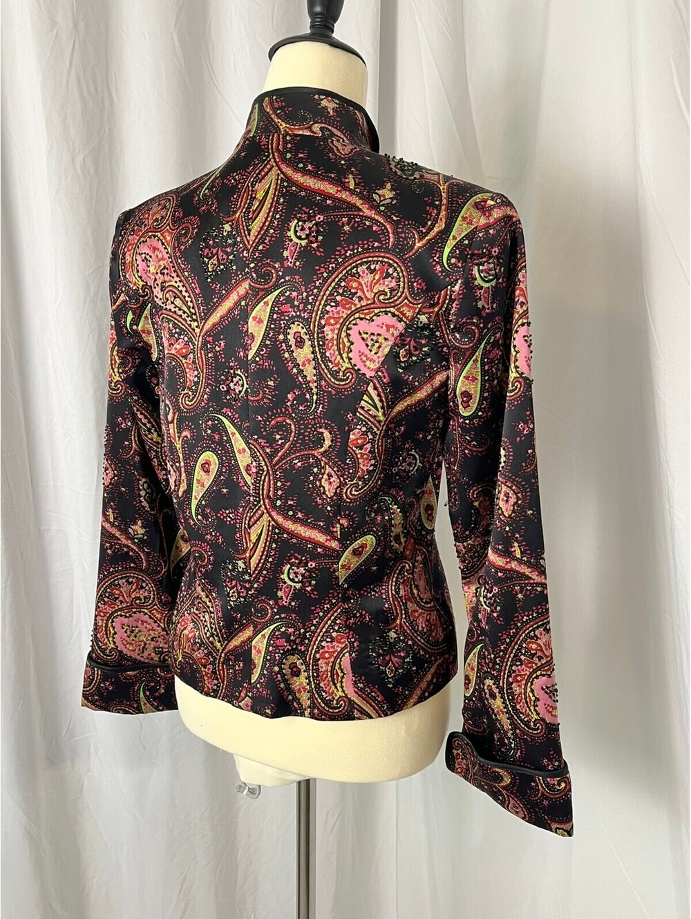JS Collections Paisley Patterned Button-Up Blazer Jacket - Picture 5 of 9